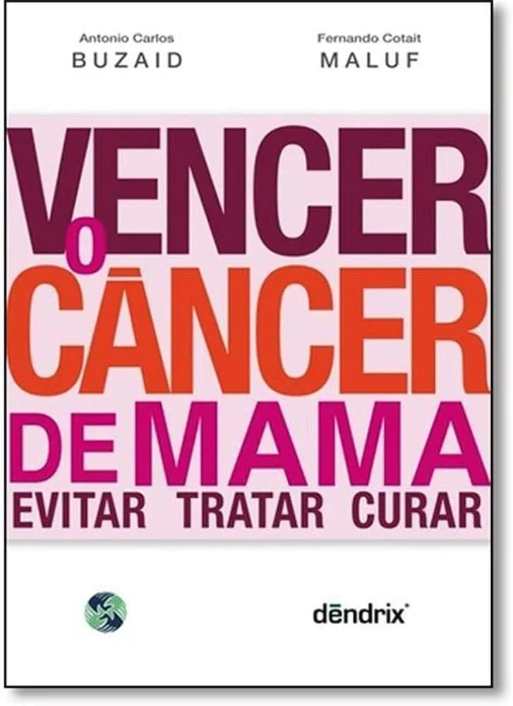 Capa de livro com título vencer o câncer de mama
